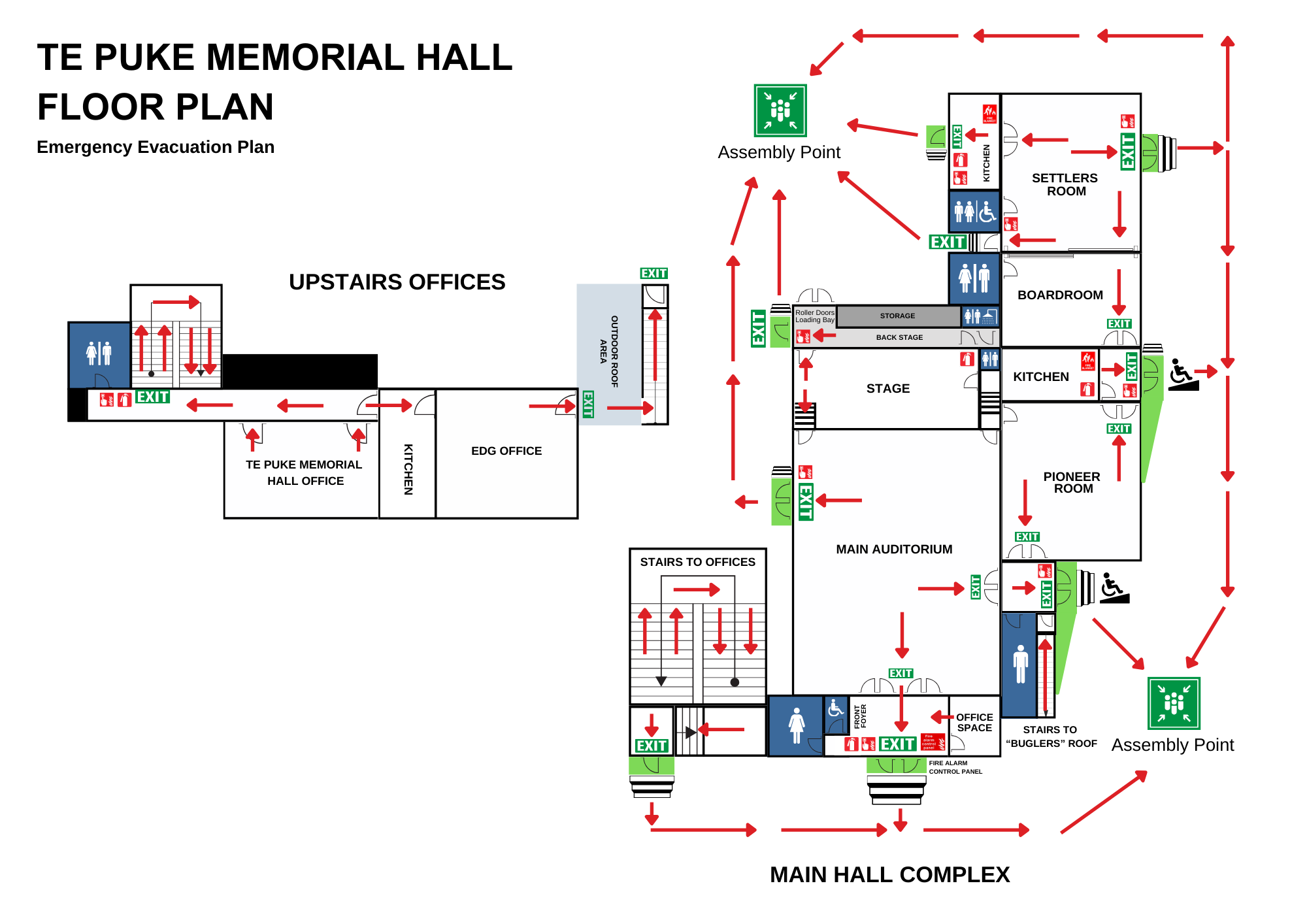 Te Puke Memorial Hall Office Evacuation Plan (1)