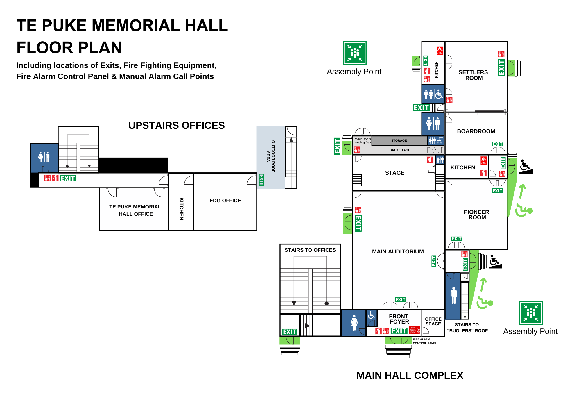 Te Puke Memorial Hall Office Evacuation Plan